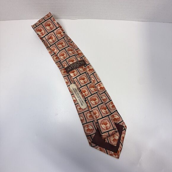 Museum Artifacts Province Of Canada 1851 First Postage Stamp 100% Silk Neck Tie - Picture 4 of 7
